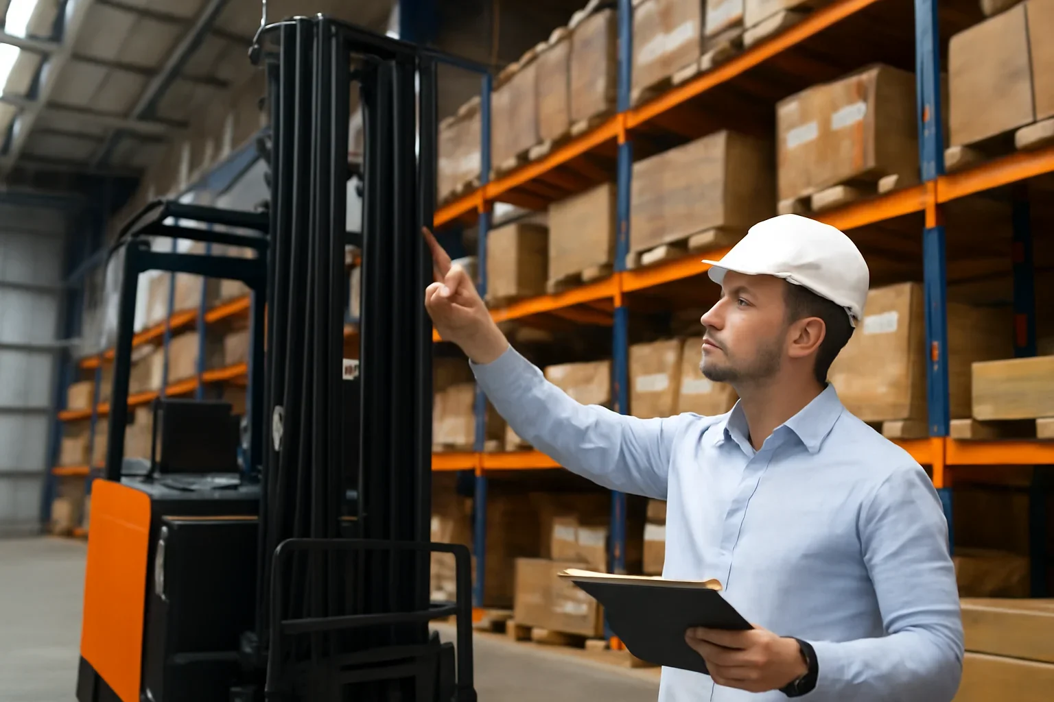 Choosing a High-Reach Forklift for Racking guide in a forklift rental and warehouse context