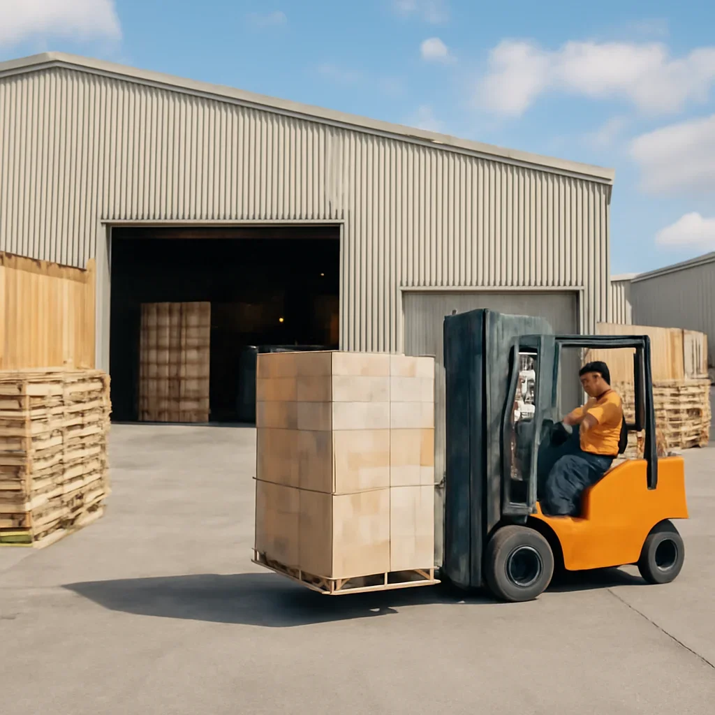 Warehouse and material handling scene related to how rental pricing works: day, week, month