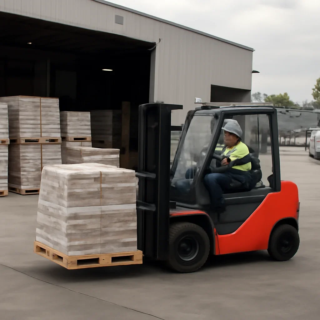 Warehouse and material handling scene related to how to reduce downtime with rental forklifts