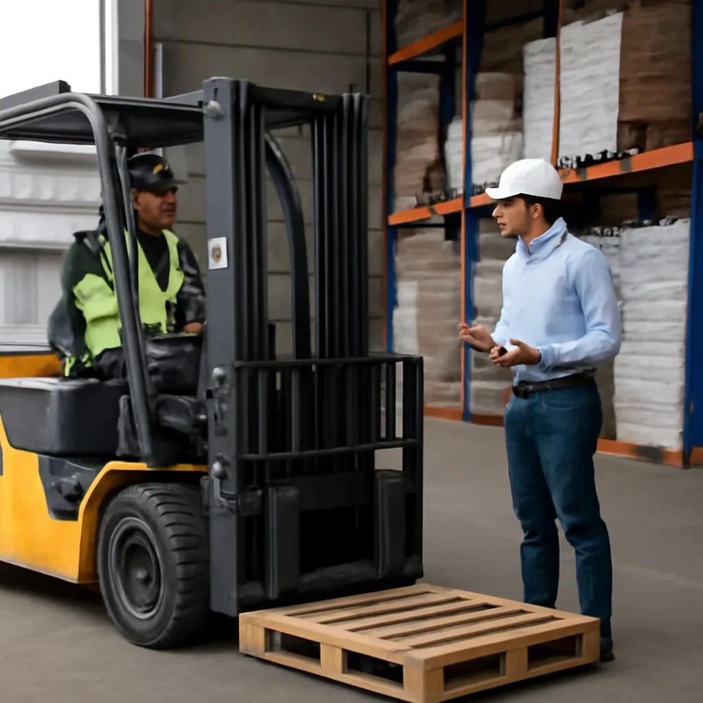 Warehouse and material handling scene related to questions to ask before renting a forklift