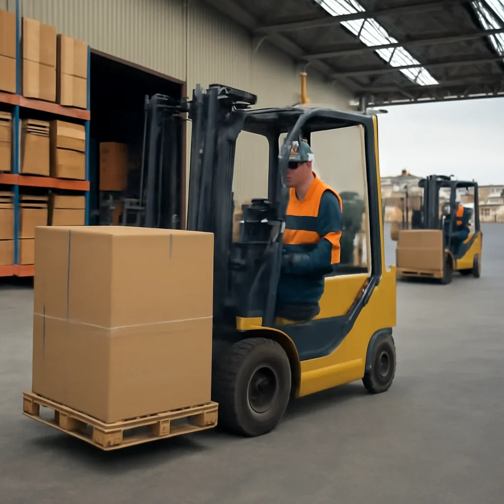 Warehouse and material handling scene related to short-term vs long-term forklift hire
