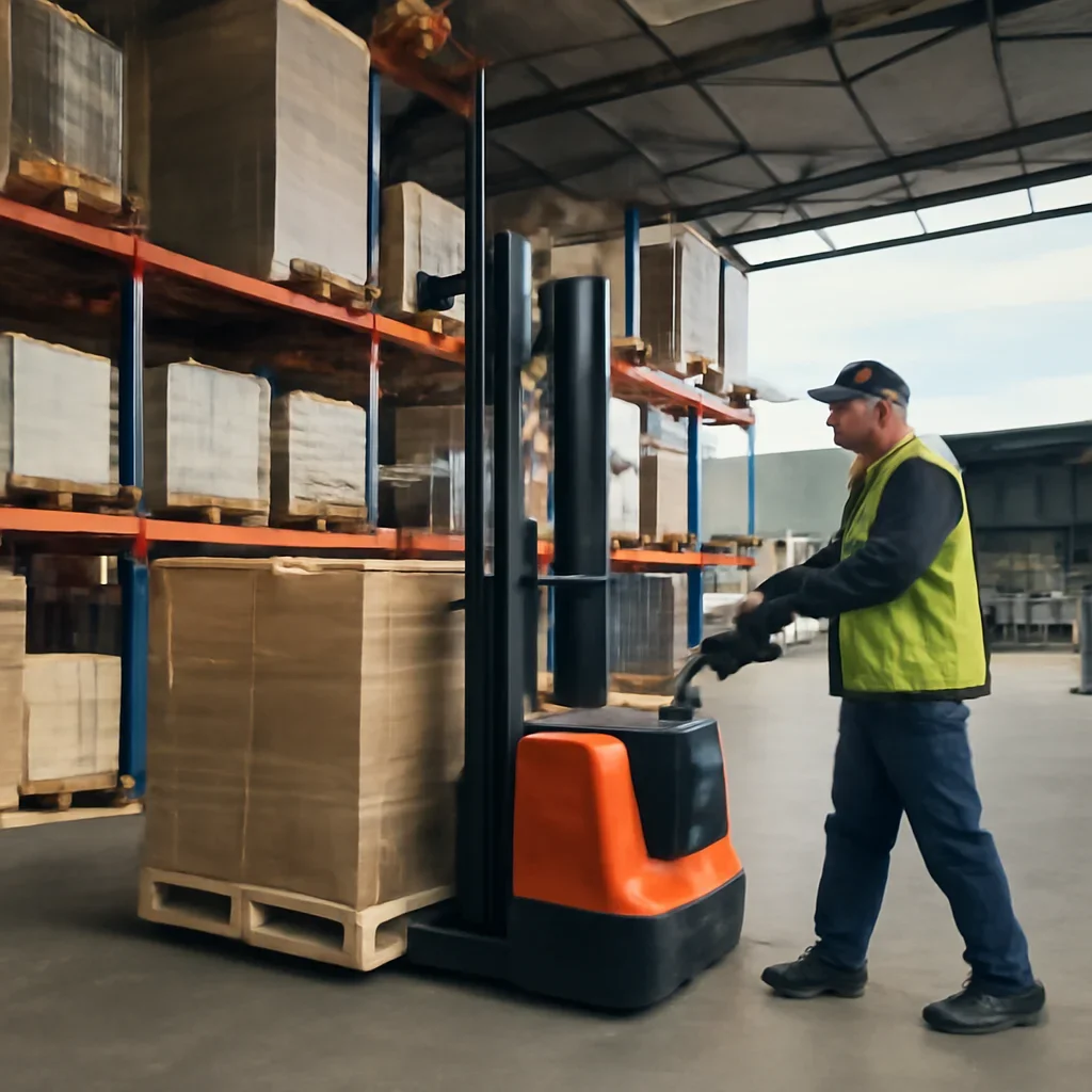 Warehouse and material handling scene related to when to choose a walkie stacker