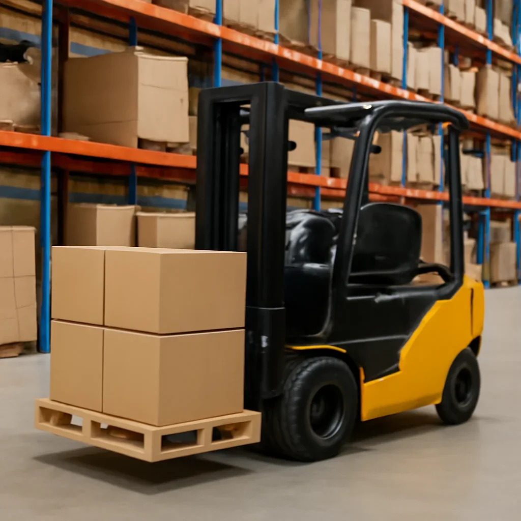 Equipment setup supporting the work in Electric Forklift for Indoor Warehouse