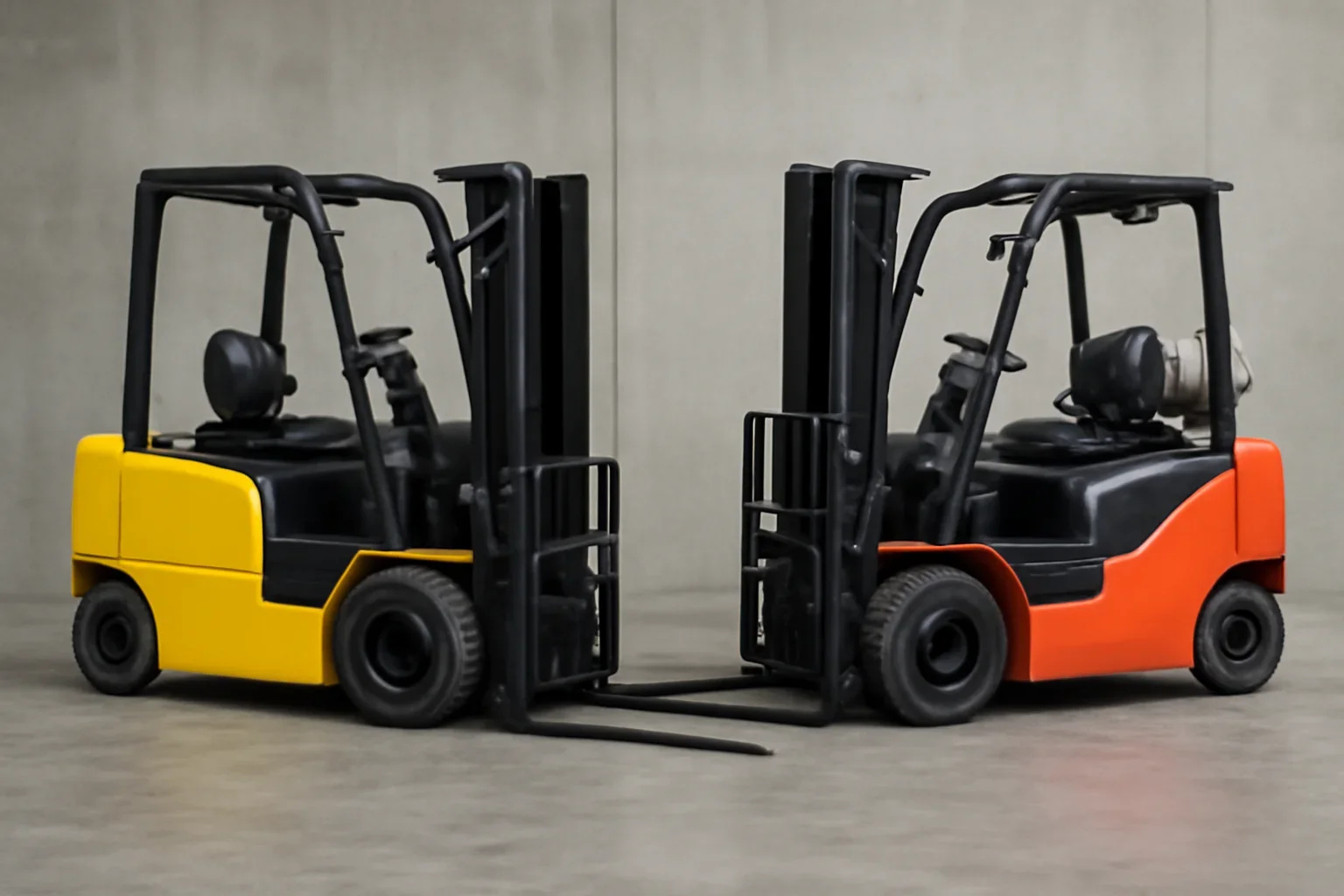 Side-by-side equipment comparison for Electric vs LPG Forklift