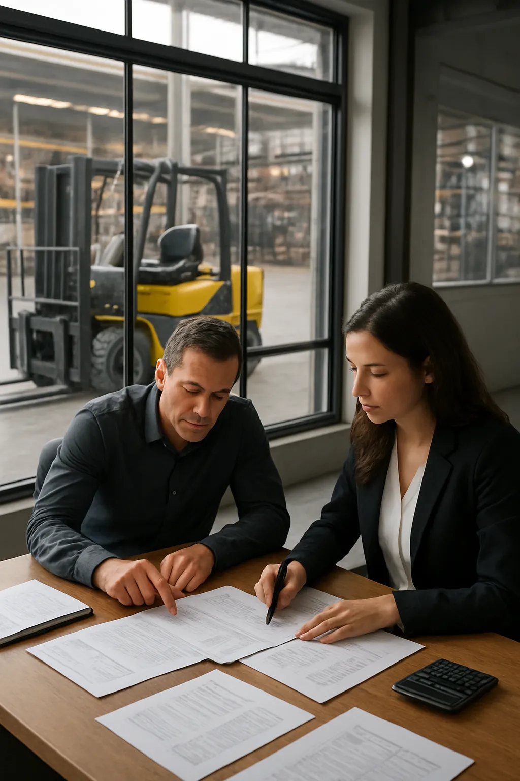Forklift operating costs being reviewed during equipment budget planning