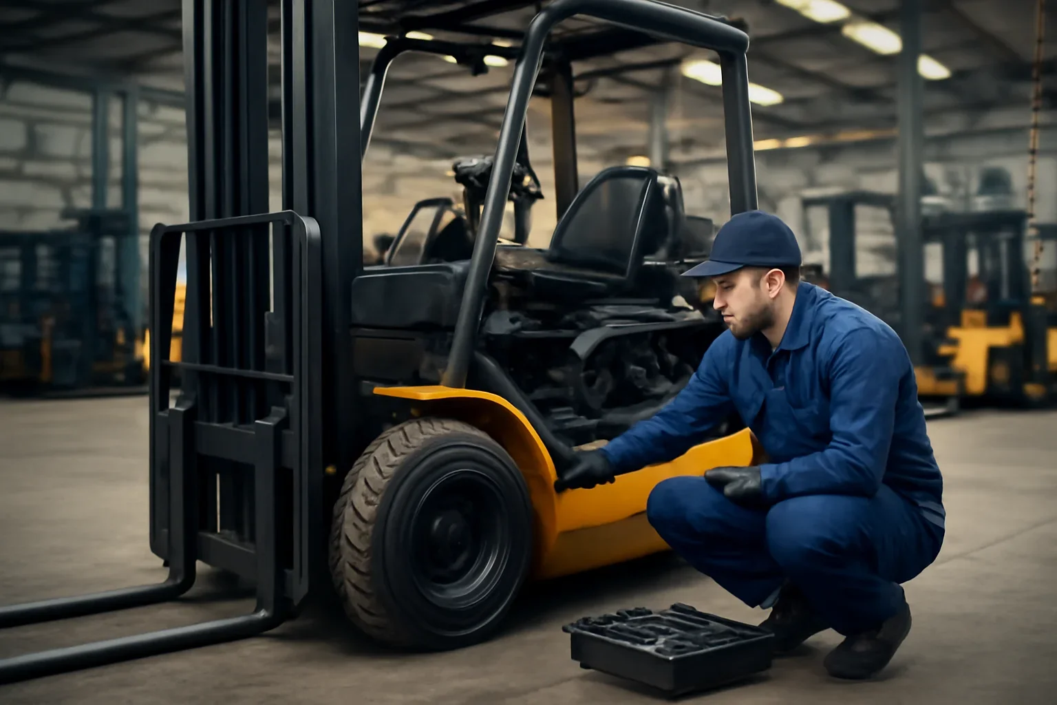 Forklift Service & Repairs support in an industrial setting