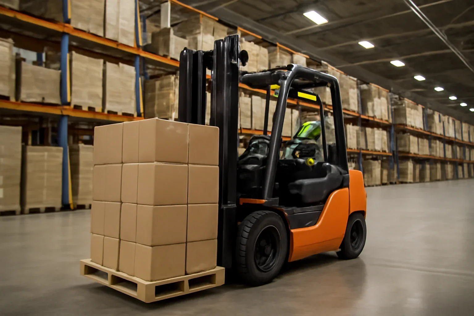 Forklift and material handling work in 3PL and distribution