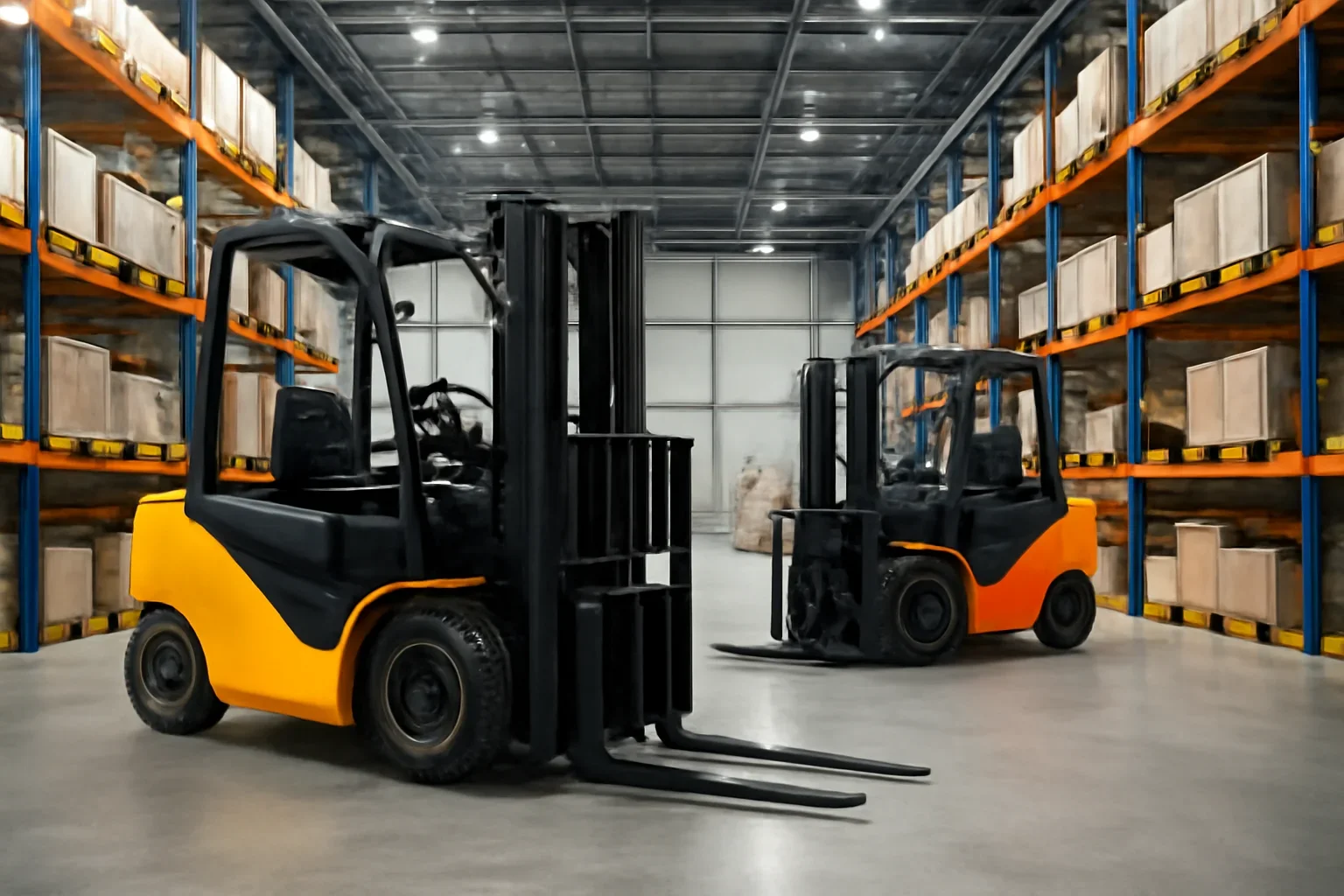 Indoor Warehouse Forklifts support for a material handling challenge